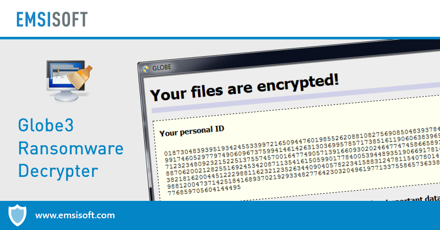 Emsisoft Releases Free Decrypter for Globe3 Ransomware
