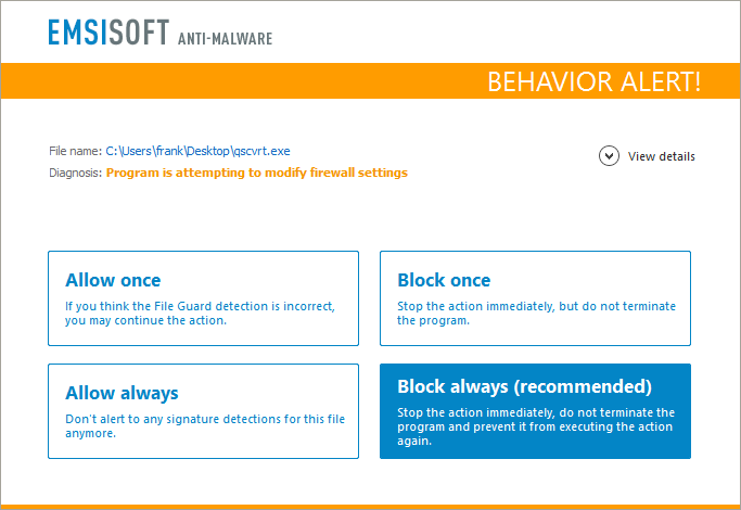 behavior-blocker-firewall-alert