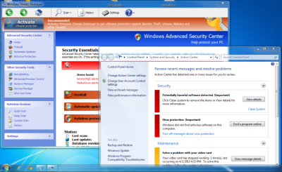 Windows Advanced Security Center - of course a fake