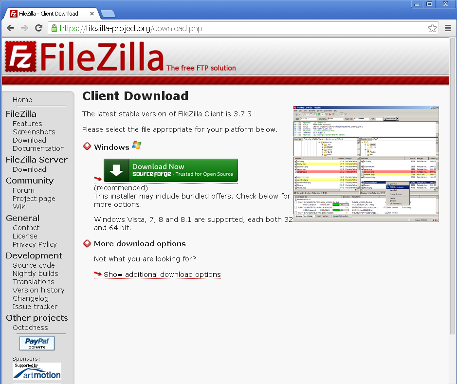 filezilla for mac ftpes
