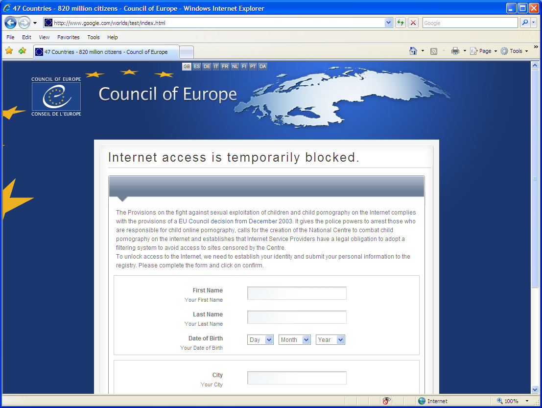 Internet blocks. User_temporary_blocked.