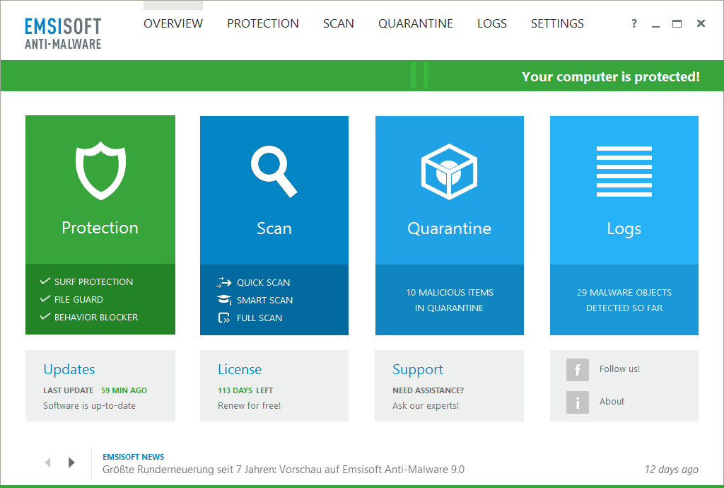 Emsisoft Anti-Malware 9 released! | Emsisoft | Security Blog