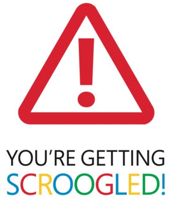 scroogled (jeu de mot entre « to screw » - « se faire avoir » - et Google)