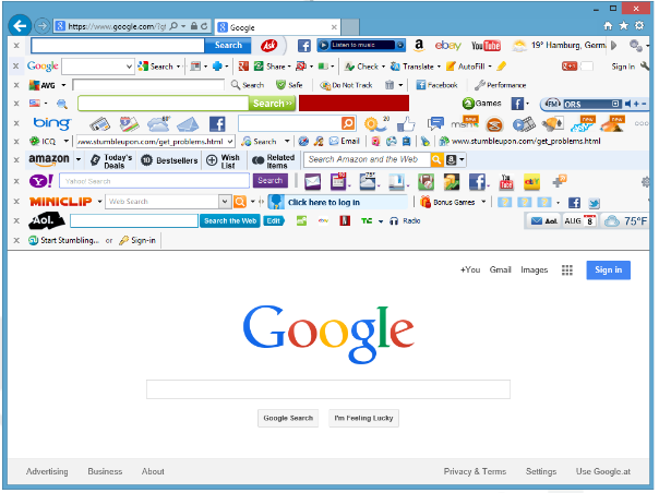 Adware loads annoying toolbars into your web browser