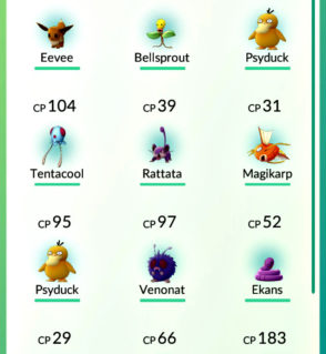 Captured Pokemon 