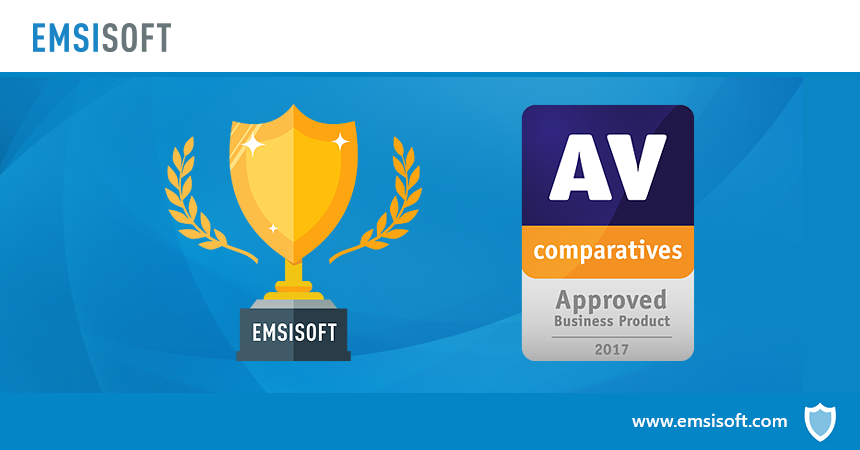 Emsisoft Enterprise Console receives AV-Comparatives’ Approved Business Product Award 2017