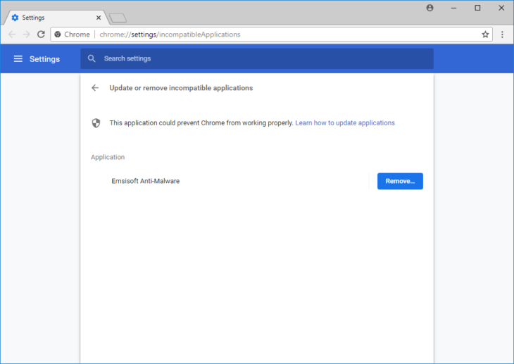 Emsisoft Google Chrome