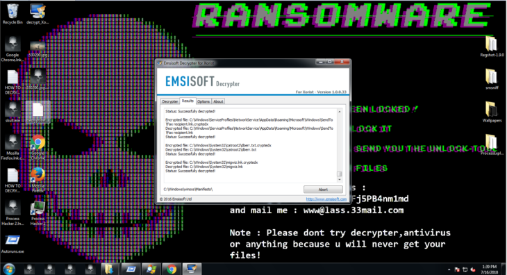 Emsisoft Decrypter – Manuelle Entfernung von Ransomware