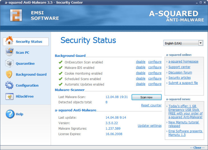 Emsisoft A-Squared Anti-Malware 3.5