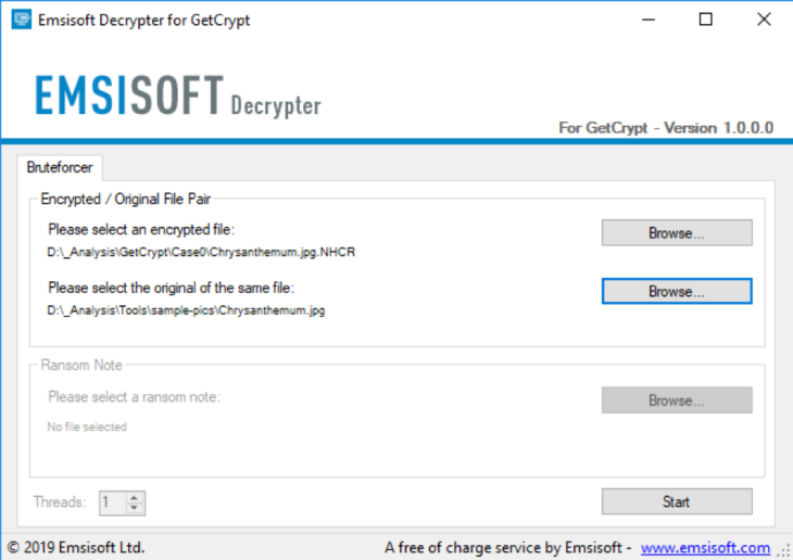 Emsisoft GetCrypt Decrypter