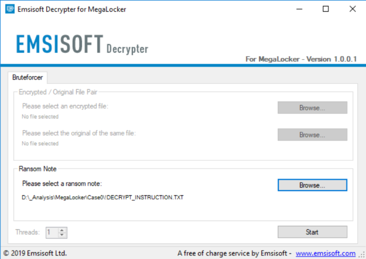 Emsisoft-Decrypter für MegaLocker