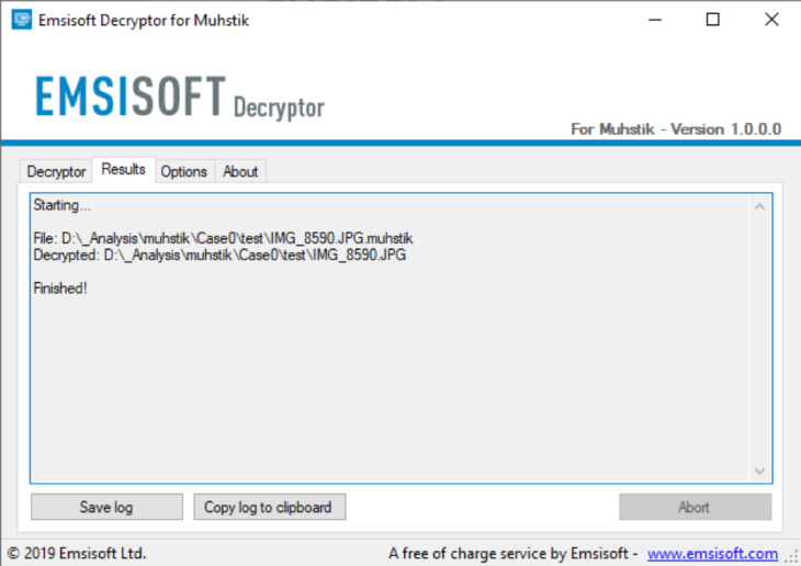 Successful decryption of Muhstik